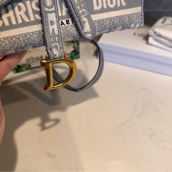 Christian Dior Saddle Slim Belt Bag Oblique Grey - Picture 9 of 14